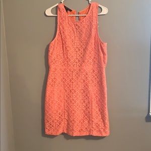 Pink heart print mini dress